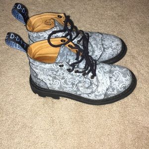 John Fluevog Derby Swirl boots.